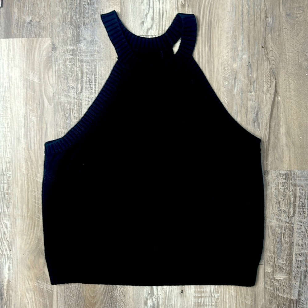 XL banana republic race back black sweater tank